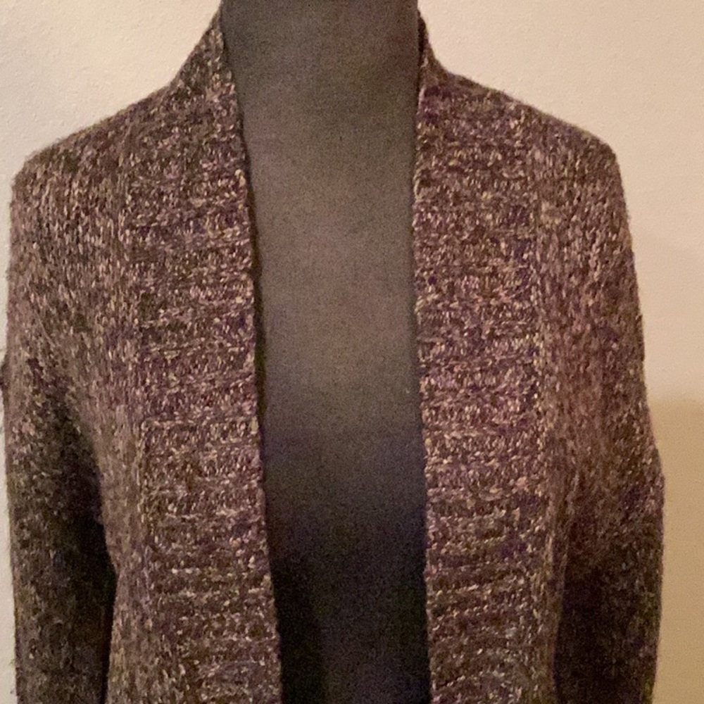 Michael Kors brown chunky open front cardigan